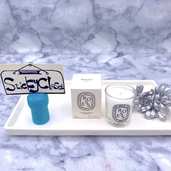 Diptyque Roses Scented Candle,Rose Floral Fresh,Travel Size 35g,1.23oz-BOXED-NEW - Picture 1 of 13